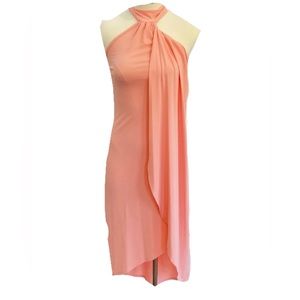 Venus Wrap Halter Dress High Low Waterfall Style Size XL